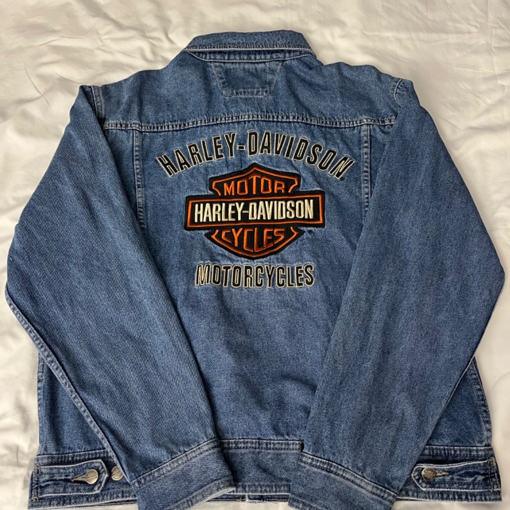 Harley-Davidson Men's Bar & Shield Blue Denim Jacket 99040-08VM Size L